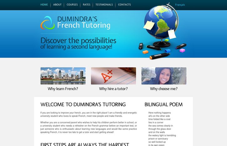 Screenshot of Dumindra's French Tutoring