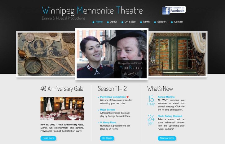Screenshot of Winnipeg Mennonite Theatre