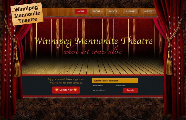 Screenshot of Winnipeg Mennonite Theatre