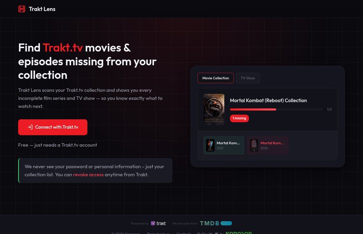 Screenshot of Trakt Lens
