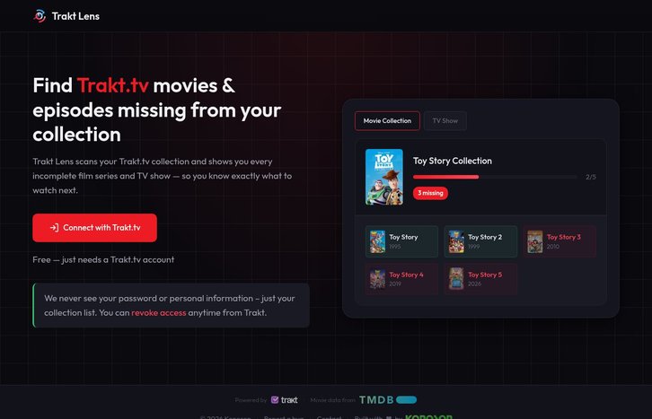 Screenshot of Trakt Lens