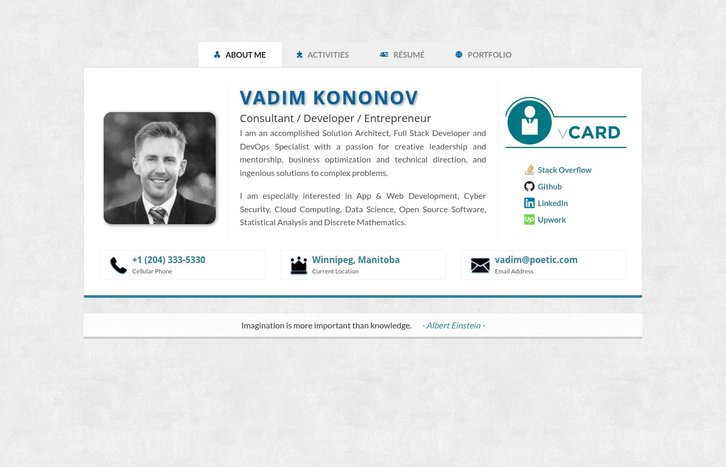 Screenshot of Vadim Kononov