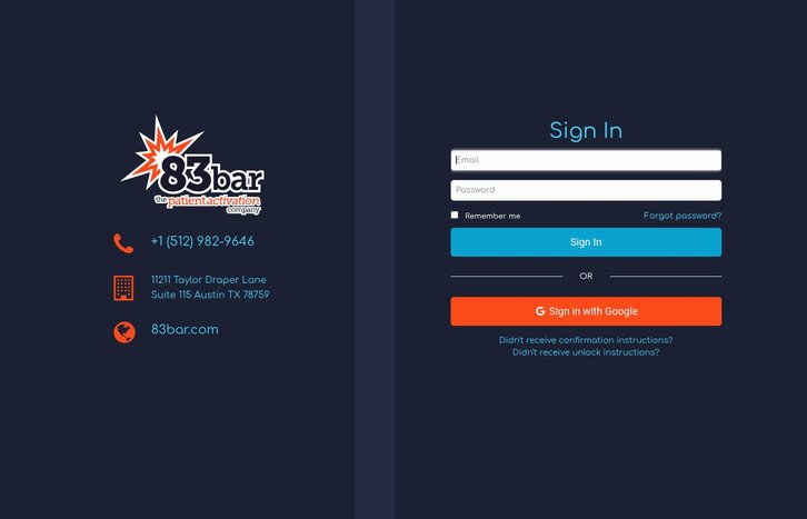 Screenshot of 83Bar Reports