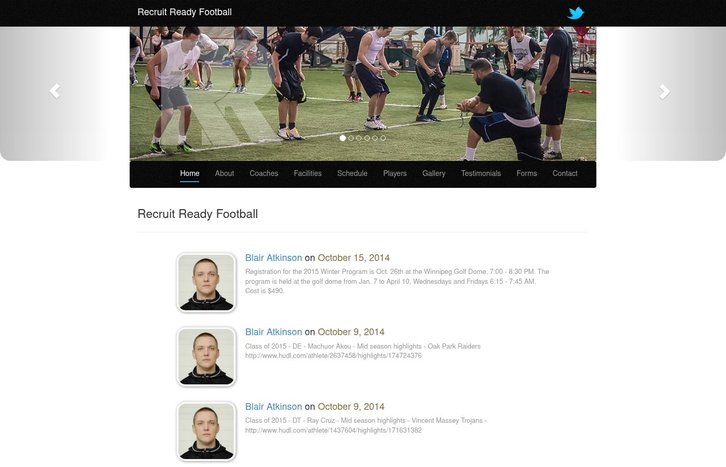 Screenshot of Recruit Ready Football