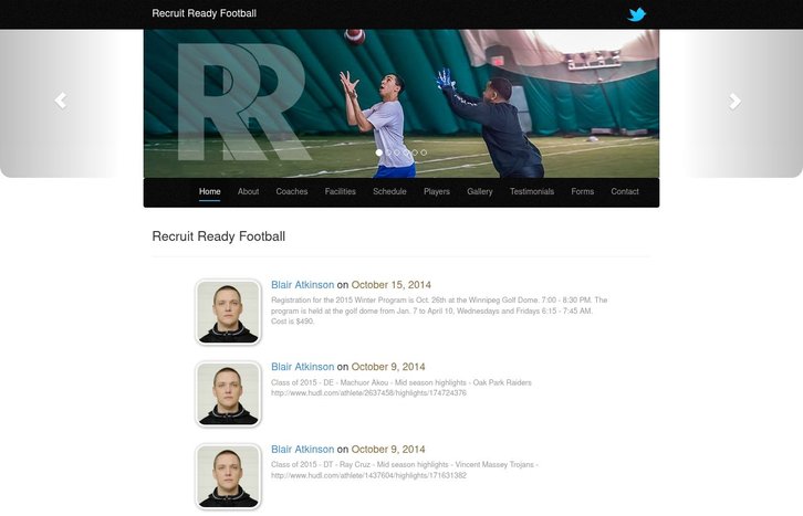 Screenshot of Recruit Ready Football