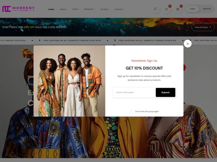 Screenshot of Moreeny Couture