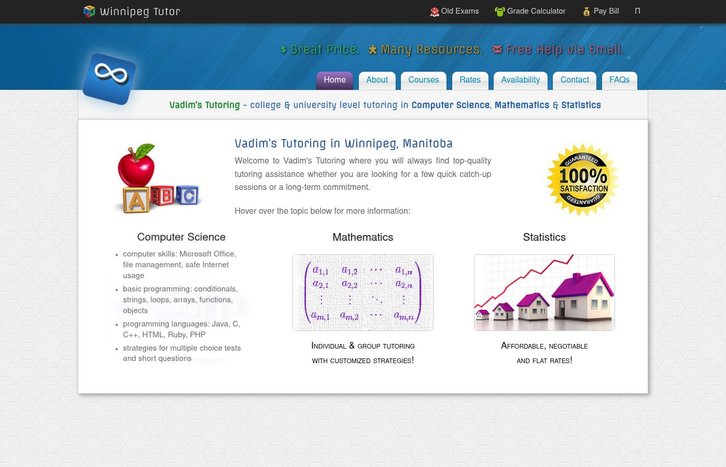 Screenshot of Winnipeg Tutor