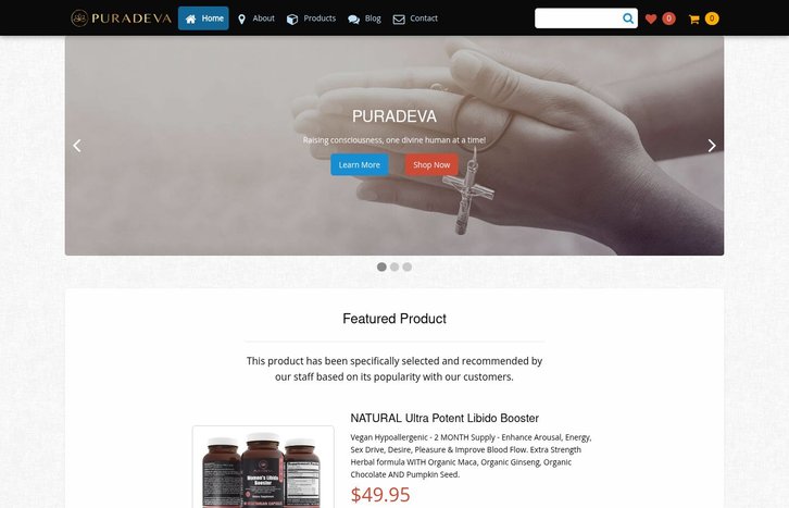 Screenshot of Puradeva Wellness