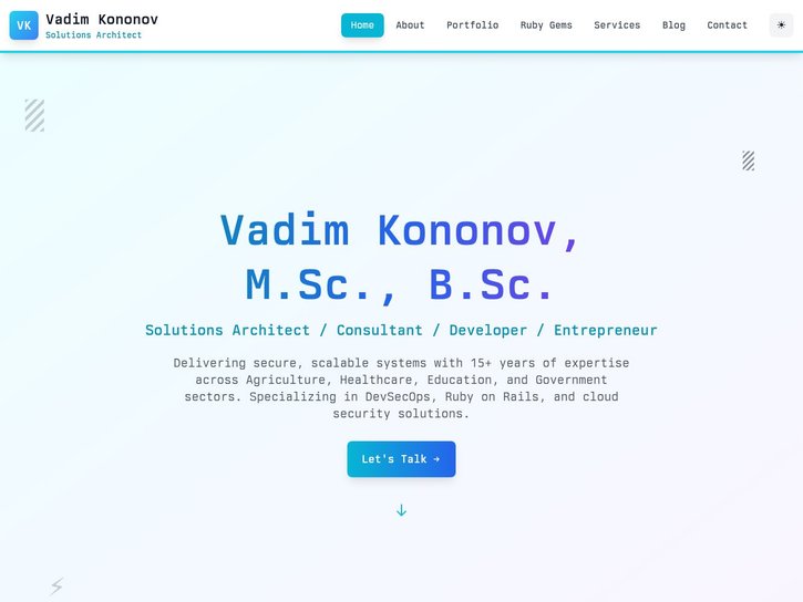 Screenshot of Vadim Kononov