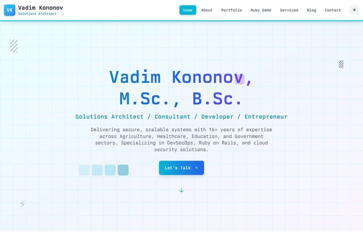 Screenshot of Vadim Kononov