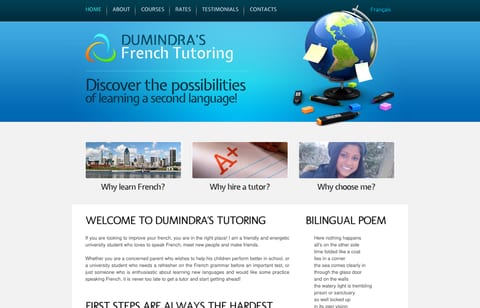 Screenshot of Dumindra's French Tutoring