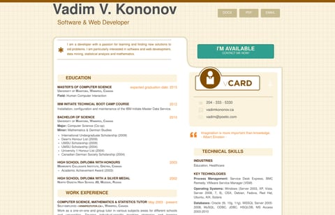 Screenshot of Vadim Kononov
