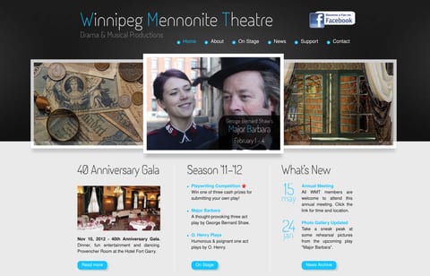 Screenshot of Winnipeg Mennonite Theatre