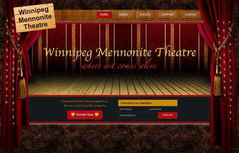 Screenshot of Winnipeg Mennonite Theatre
