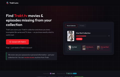 Screenshot of Trakt Lens