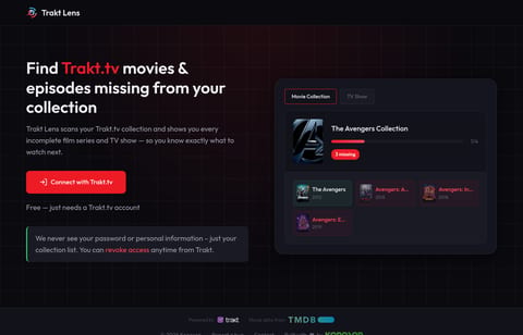 Screenshot of Trakt Lens