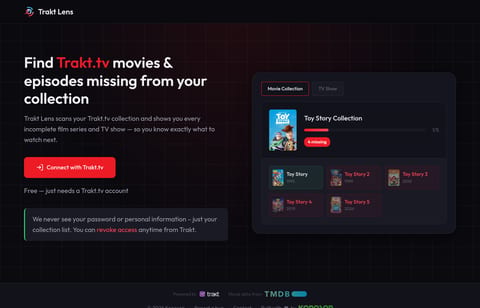 Screenshot of Trakt Lens