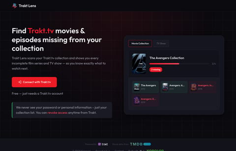 Screenshot of Trakt Lens