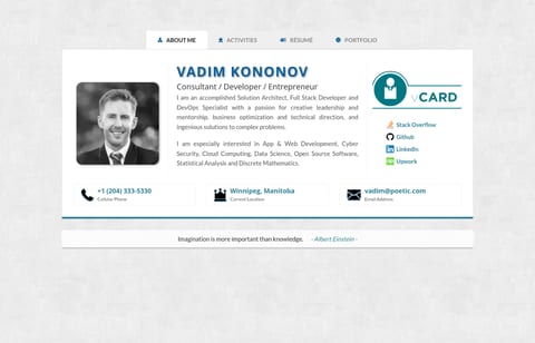 Screenshot of Vadim Kononov