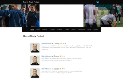 Screenshot of Recruit Ready Football