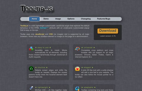 Screenshot of Tooltip.js Plugin