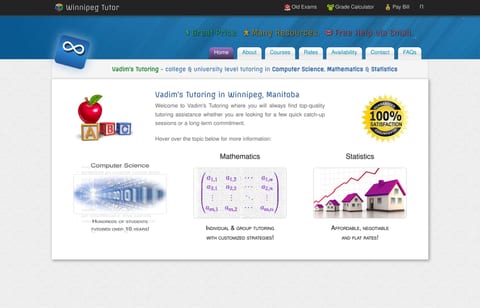Screenshot of Winnipeg Tutor