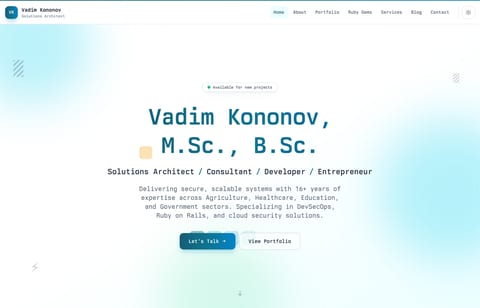 Screenshot of Vadim Kononov